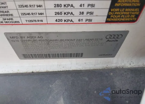 2011 Audi A3 2.0 Tdi Premium из США, поврежденный, VIN WAUBJBFM6BA062315